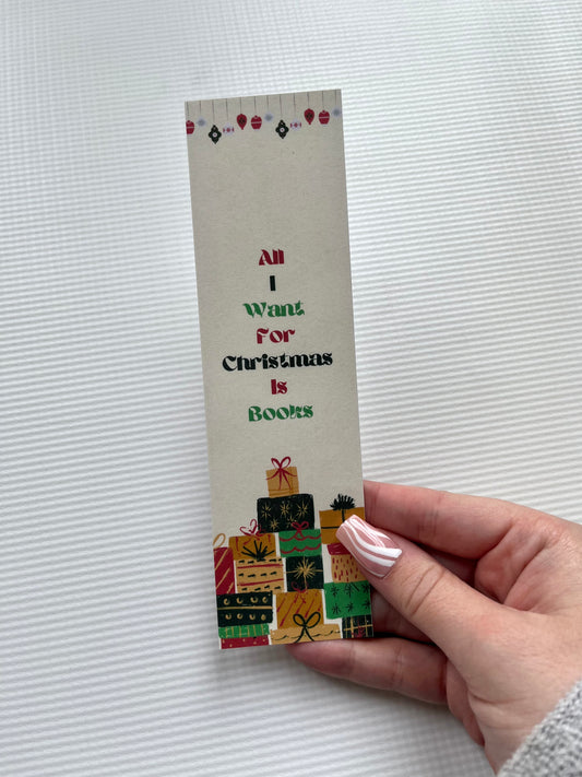 All I want for Christmas is books bookmark