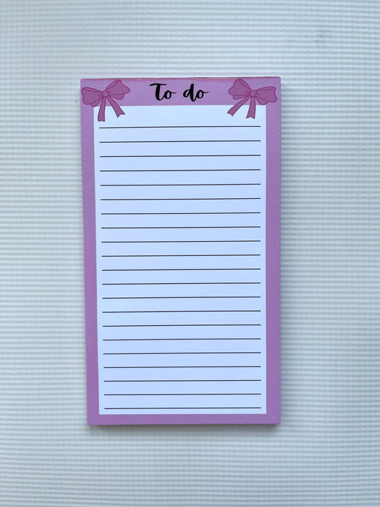 To do list bow notepad