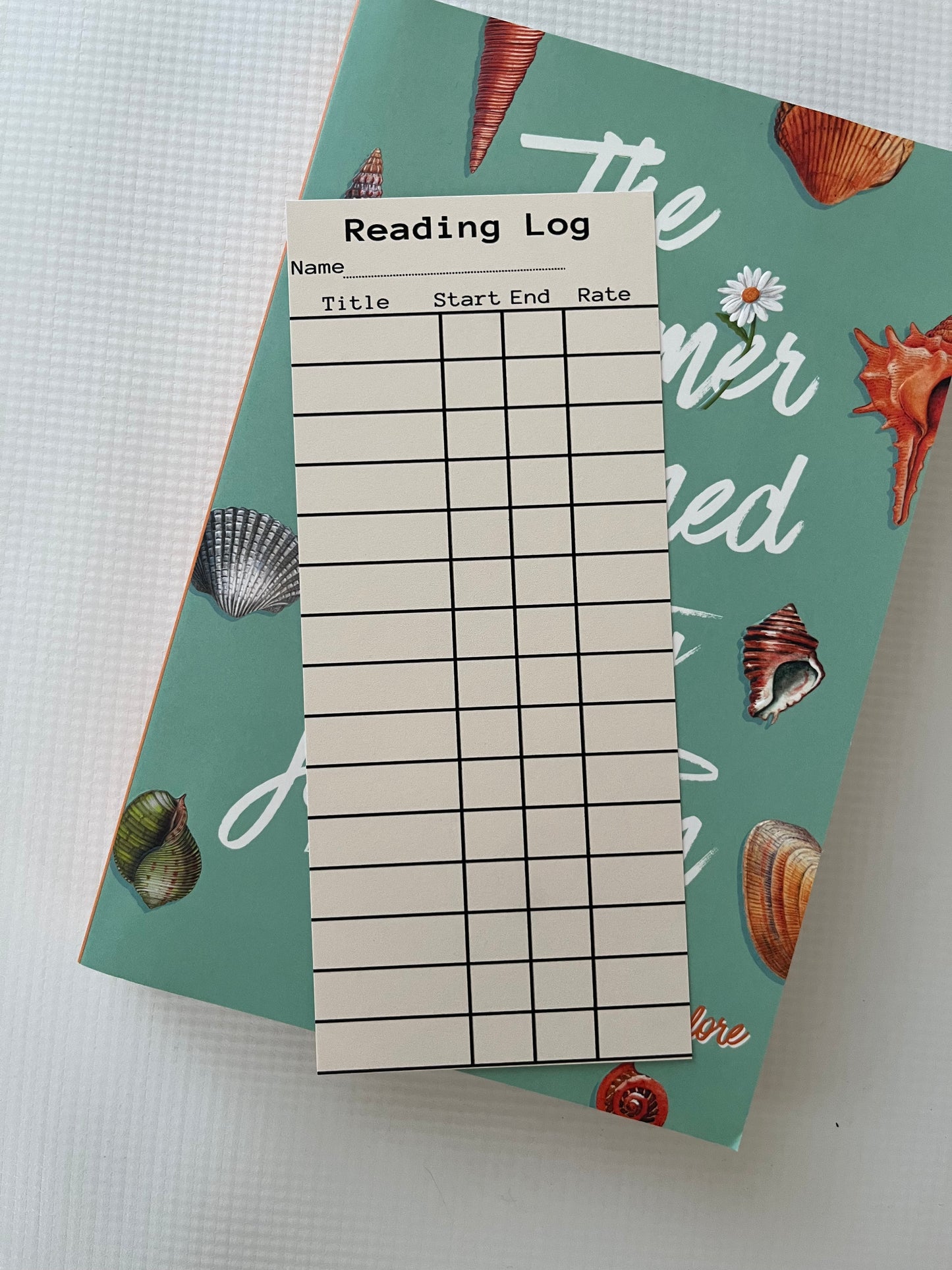 Reading Log Bookmark