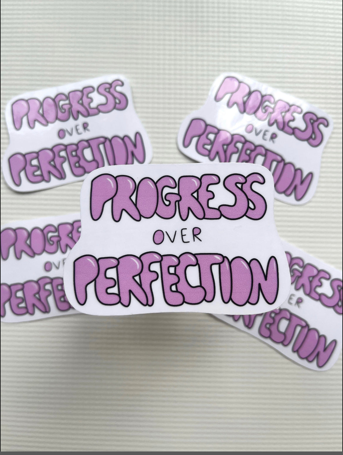 Progress over perfection sticker