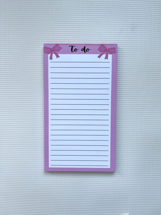 To do list bow notepad