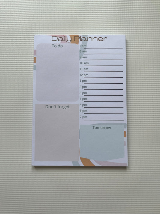 Rainbow daily planner notepad