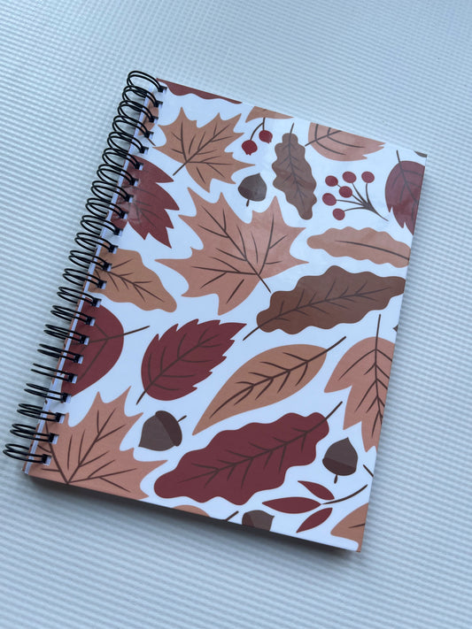 Fall leaf notebook