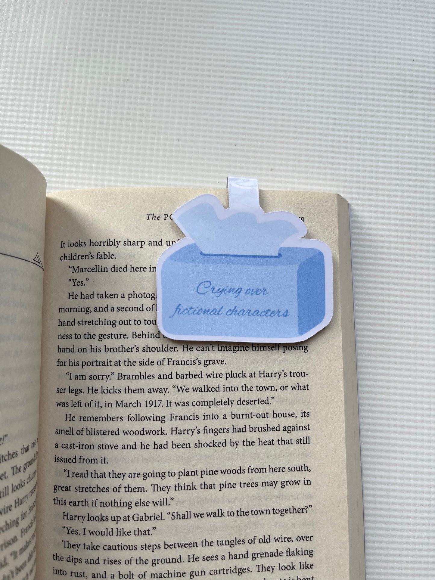 Crying over fictional characters magnetic bookmark