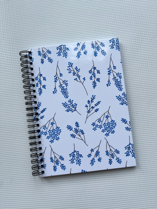 Blue florals notebook