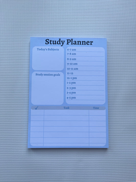 Study Planner Notepad